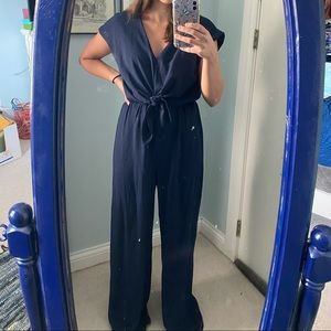 She & Sky navy romper